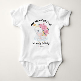 Body Para Bebê Feliz 1º Dia das Mães Baby Bodysuit