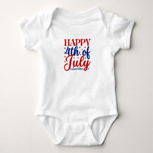Body Para Bebê Feliz 4 De Julho
