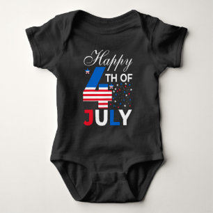 Body Para Bebê Feliz 4 de julho-9816