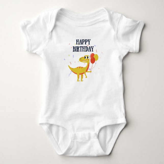 Body Para Bebê Feliz aniversário  (Frente)