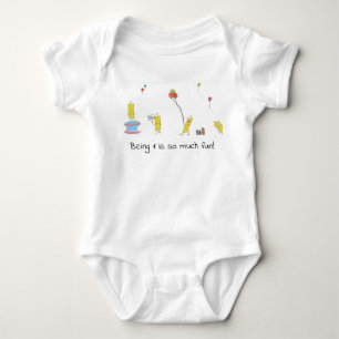 Body Para Bebê Feliz aniversário