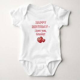 Body Para Bebê Feliz Aniversário, Amo-Te Presente, Personalizado
