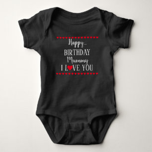 Body Para Bebê Feliz Aniversário Mamãe Eu Te Amo Bebê Roupa De