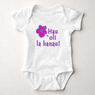 Body Para Bebê Feliz aniversario no Hawaiian