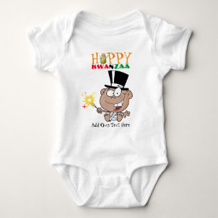 Body Para Bebê Feliz ano de Nascer do novo bebê do KWANZAA