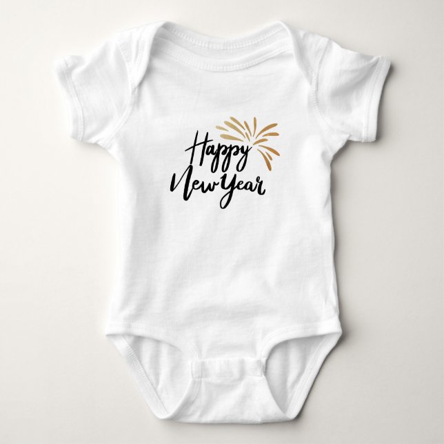 Body Para Bebê Feliz Ano Novo  (Frente)
