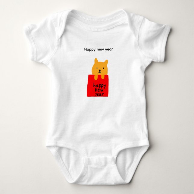 Body Para Bebê Feliz ano novo (Frente)