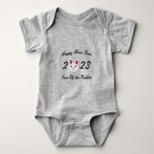 Body Para Bebê Feliz ano novo 2023 Ano do Coelho