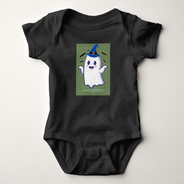 Body Para Bebê Feliz Bebê Fantasma,Espírito Adorável (Frente)