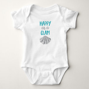Body Para Bebê Feliz como um Clam