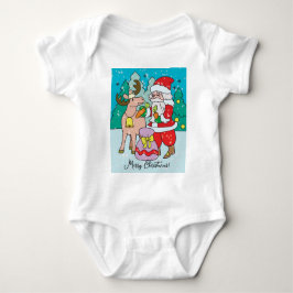 Body Para Bebê Feliz Crostmas, Papai Noel