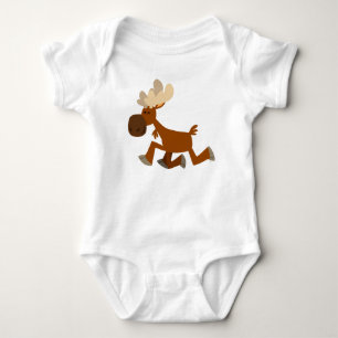 Body Para Bebê Feliz de cartoon bonitinho Roupa de alce