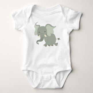 Body Para Bebê Feliz de desenho animado elefante Roupa