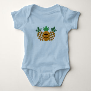 Body Para Bebê Feliz Design de abacaxi - Baby Jersey Bodysuit