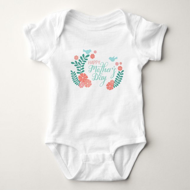 Body Para Bebê Feliz dia das mães (Frente)
