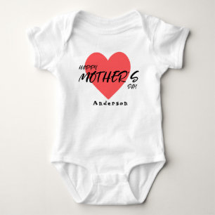 Body Para Bebê Feliz Dia das Mães Nome Personalizado Fofo