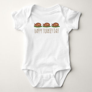 Body Para Bebê Feliz Dia de Ação de Graças da Turquia Feriado Jan