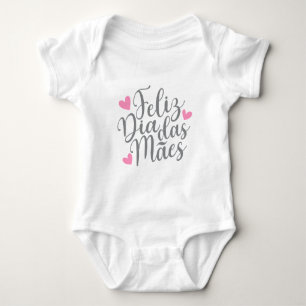 Body Para Bebê Feliz Dia de as mães Dia Das Mães  Fita