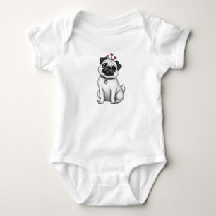 Body Para Bebê Feliz dia de os namorados! Impressão com cãozinho.