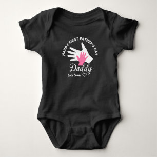 Body Para Bebê Feliz Dia de os pais Personalizado Da Filha