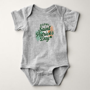 Body Para Bebê Feliz dia de São Patrício vintage