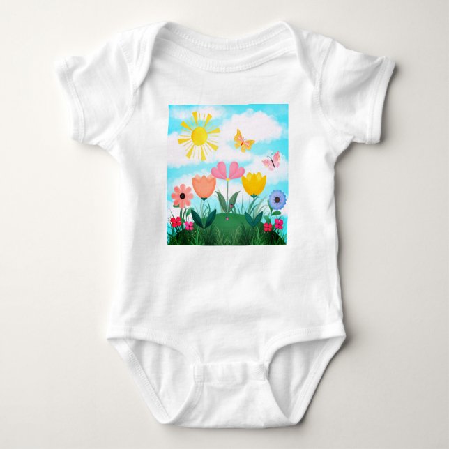 Body Para Bebê Feliz Dia de Verão (Frente)