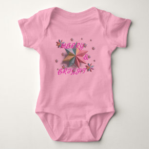 Body Para Bebê Feliz e estrelas brilhantes