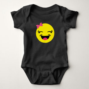 Body Para Bebê Feliz Emoji Girl