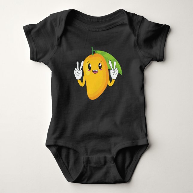 Body Para Bebê Feliz Fruta de Verão de Mango (Frente)