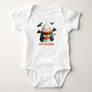 Body Para Bebê Feliz Halloween - Cute Ghost Design