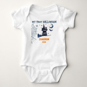 Body Para Bebê Feliz Halloween Watercolor