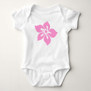 Body Para Bebê Feliz Hibiscus Tropical Floral