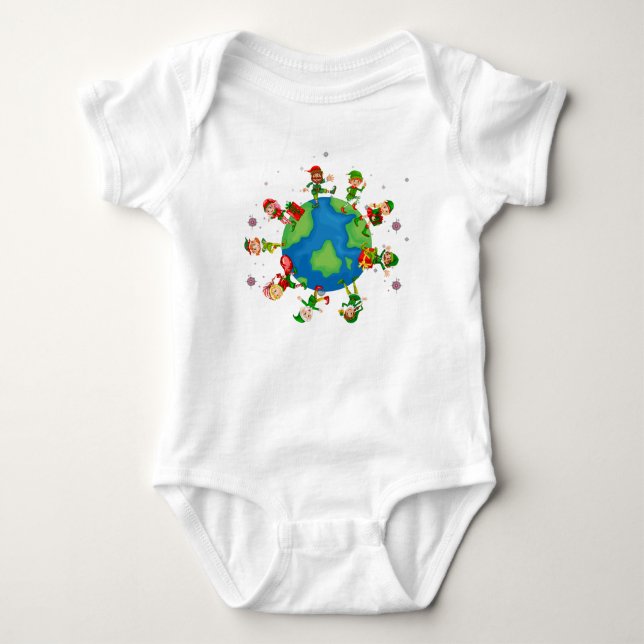 Body Para Bebê Feliz Natal (Frente)