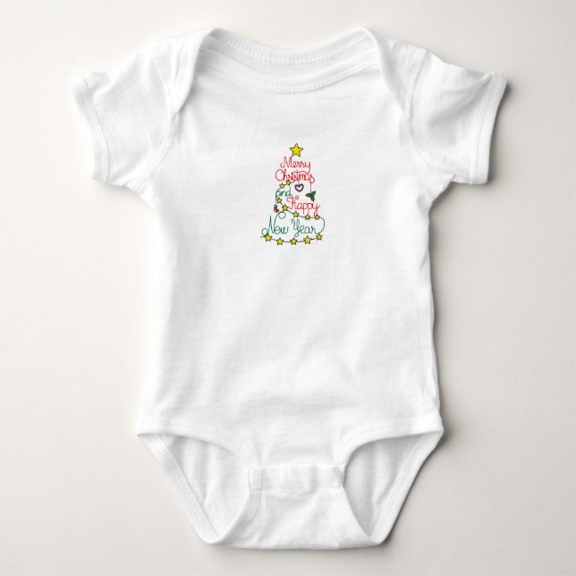 Body Para Bebê Feliz Natal (Frente)
