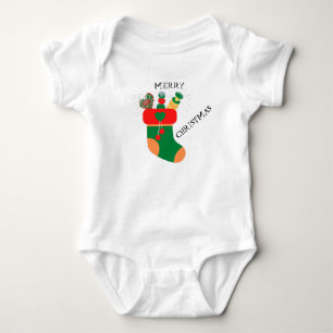 Body Para Bebê Feliz Natal Bebê Branca de Bebê