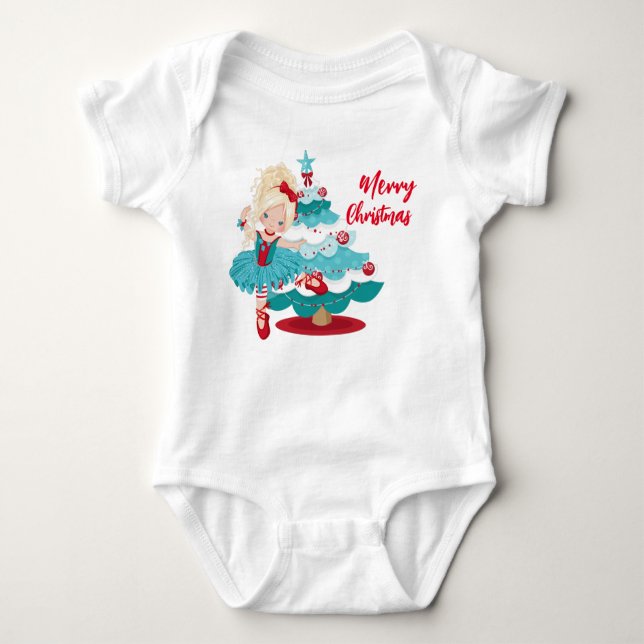 Body Para Bebê Feliz Natal Bebê Roupa (Frente)
