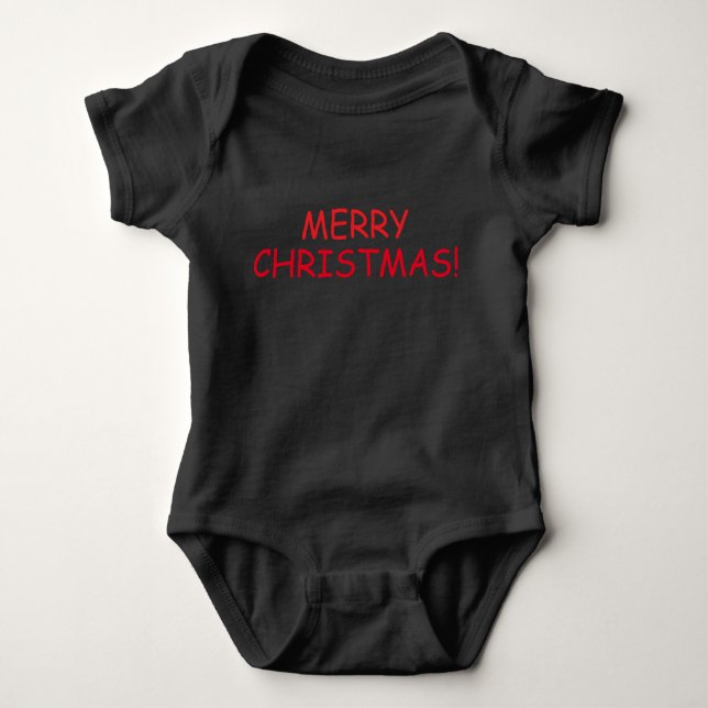 BODY PARA BEBÊ FELIZ NATAL! BODYSUIT ORGÂNICO PARA BEBÊ (Frente)
