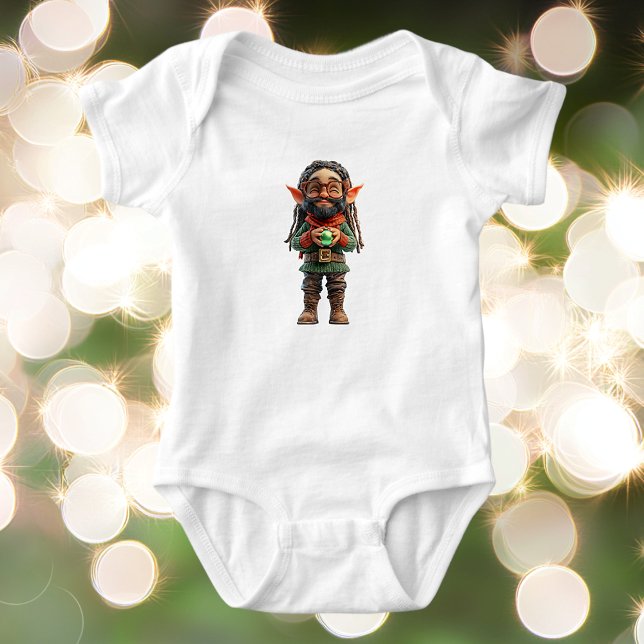 Body Para Bebê Feliz Natal Elf Bebê Roupa (Criador carregado)