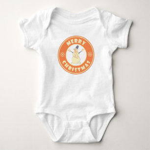 Body Para Bebê Feliz Natal Feliz Snowman famoso estilo de café