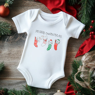 Body Para Bebê Feliz Natal Feriado estocando Gatos e Coelhos