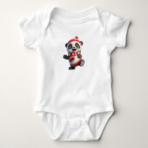 Body Para Bebê Feliz Natal Panda