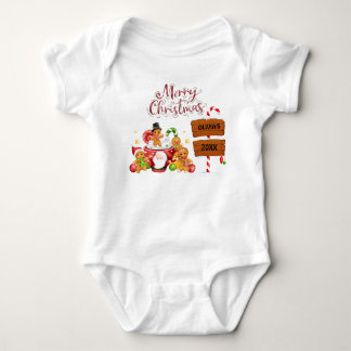Body Para Bebê Feliz Natal | Papai Noel Diz Personalizado