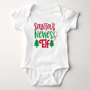 Body Para Bebê FELIZ NATAL Papai noel Newest Elf
