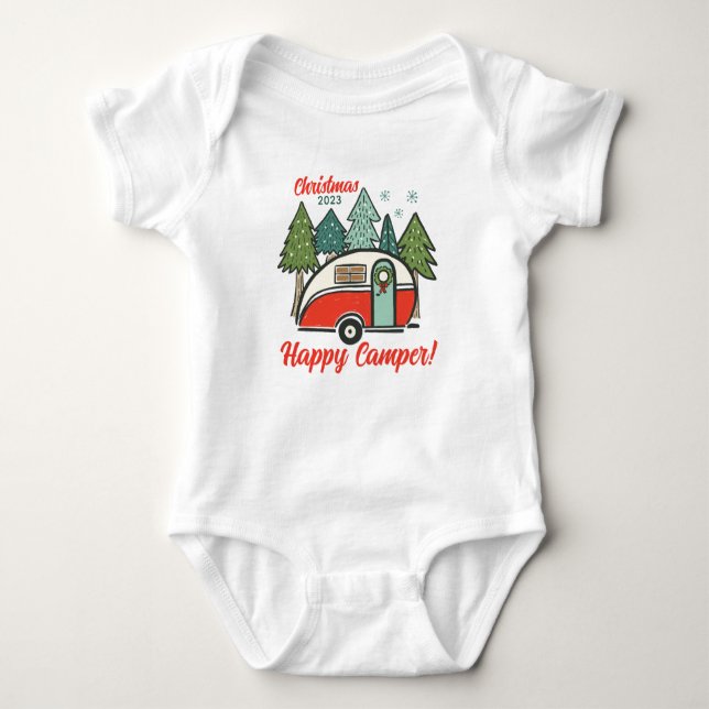 Body Para Bebê Feliz Natal personalizado (Frente)