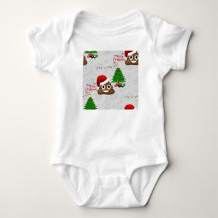 Body Para Bebê feliz natal poo emoji