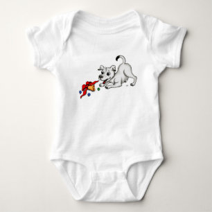 Body Para Bebê Feliz Natal! Puppy com Bell e Ball