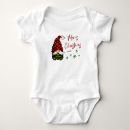 Body Para Bebê Feliz Natal Rustic Country Gnomo Feriado