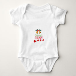 Body Para Bebê Feliz Natal – Sininhos e Desenho do Trenó do Papai
