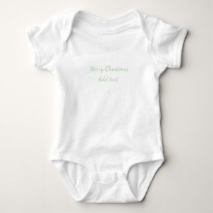Body Para Bebê Feliz Natal verde plano fundo solo feriado