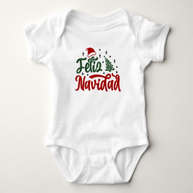 Body Para Bebê Feliz Navidad (Frente)